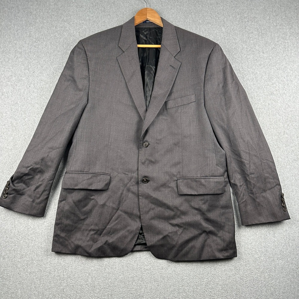 Ralph Lauren Blazer Mens 44R Gray Wool Two Button Dillard's Made in Canada